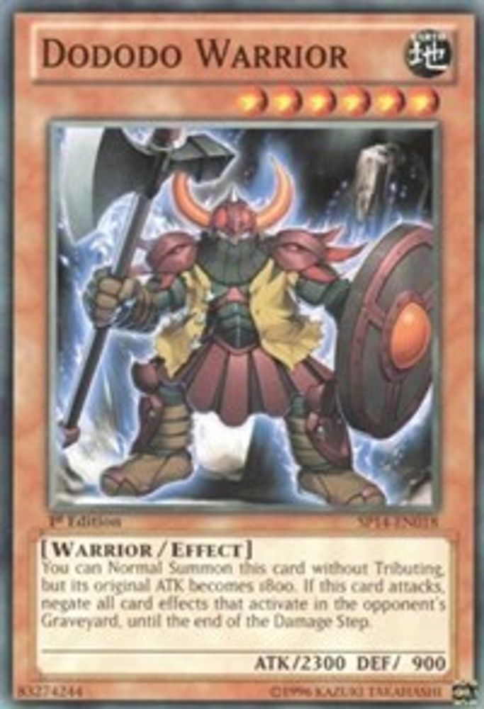 Dododo Warrior (SP14-EN018) - Common