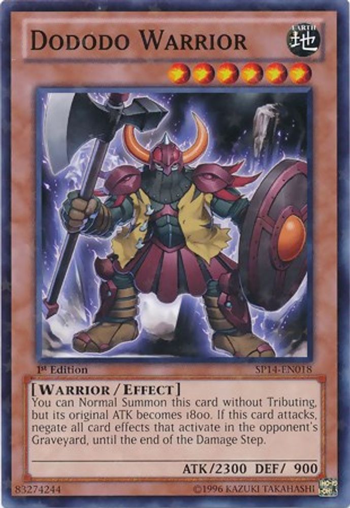Dododo Warrior [SP14-EN018] Starfoil Rare 
