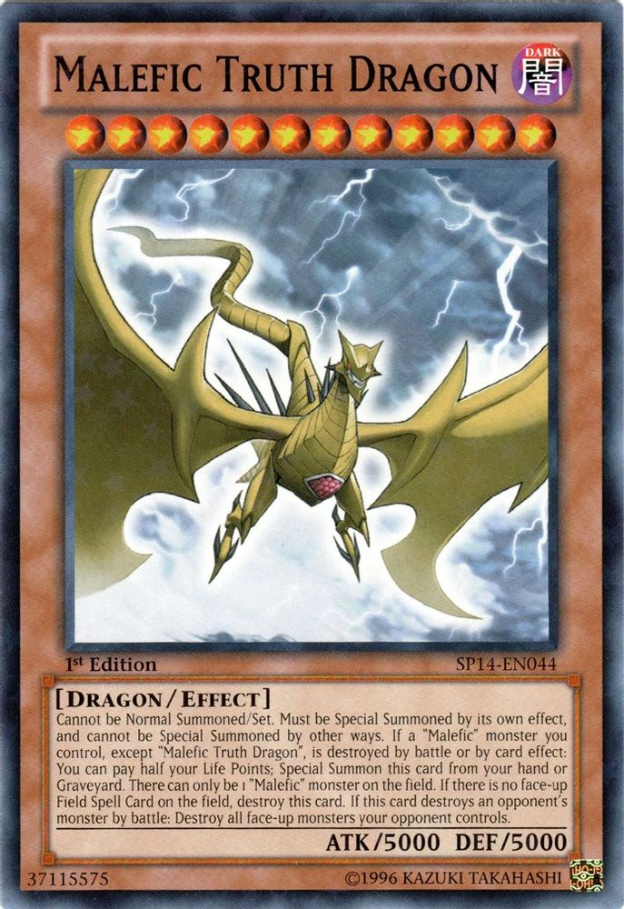 Malefic Truth Dragon (Starfoil) (SP14-EN044) - Starfoil Rare