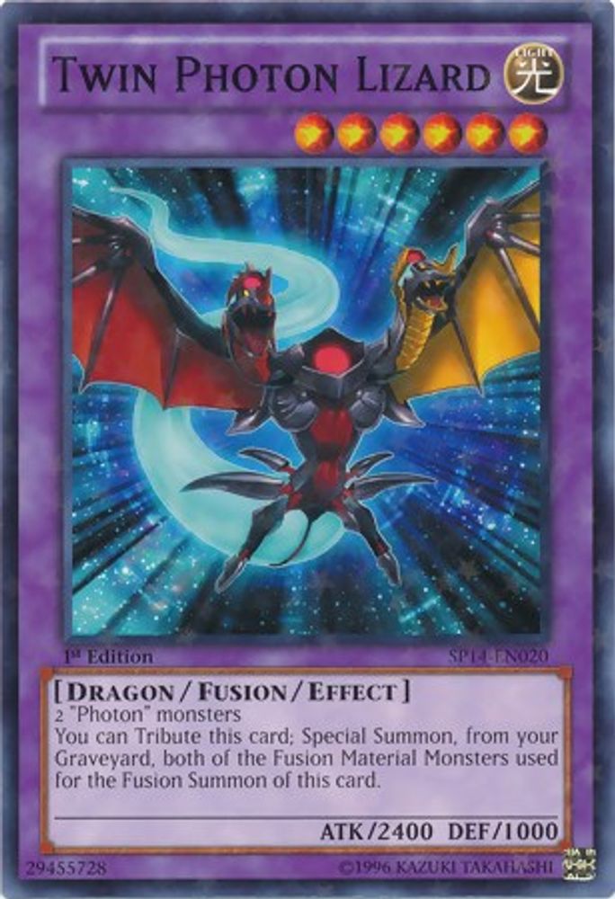 Twin Photon Lizard (Starfoil) (SP14-EN020) - Starfoil Rare