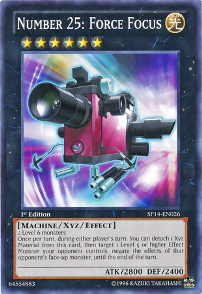 Number 25: Force Focus (Starfoil) (SP14-EN026) - Starfoil Rare