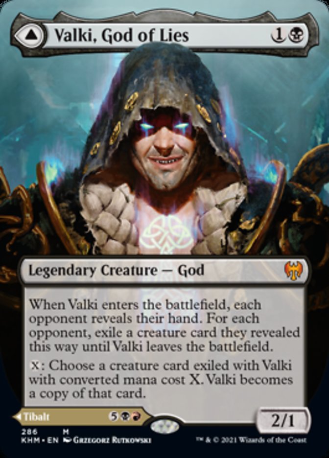Valki, God of Lies (Borderless) (KHM-286) - Kaldheim (Borderless)
