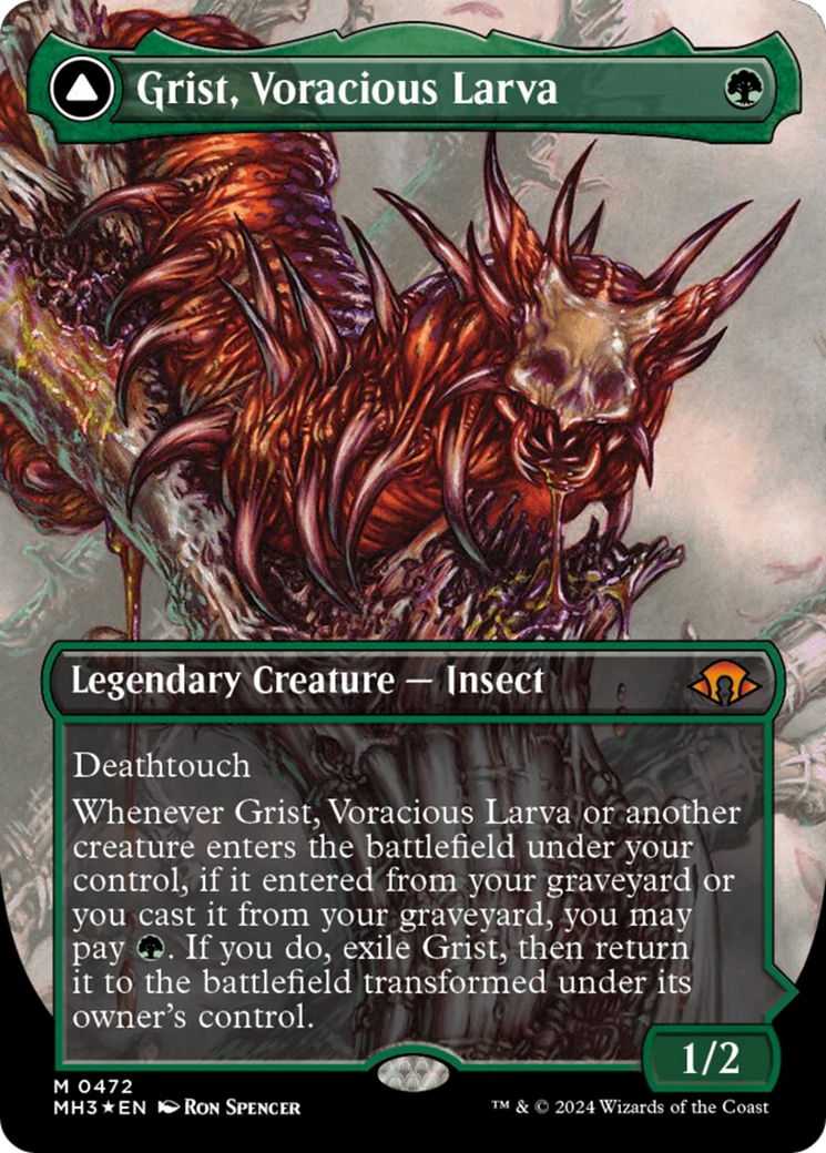 Grist, larve vorace // Grist, l'essaim de peste (sans bordure) (feuille texturée) [Modern Horizons 3] 