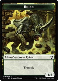 Rhino // Jeton œuf double face [Jetons Commander 2019] 