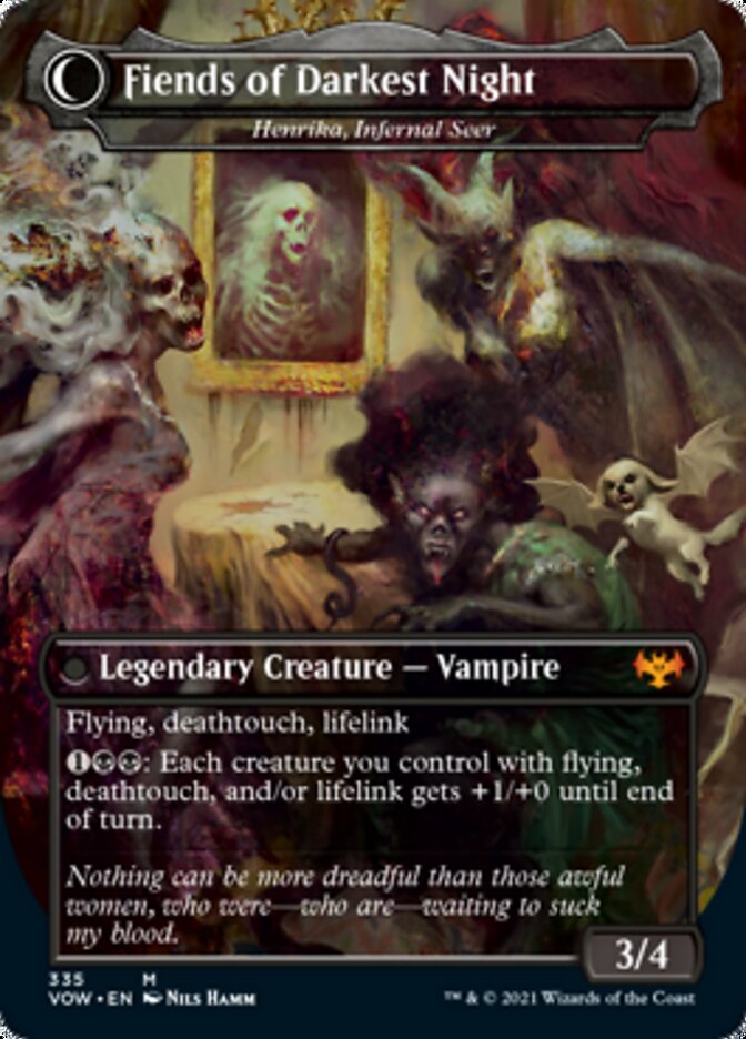 Henrika Domnathi // Henrika, Infernal Seer (VOW-335) - Innistrad: Crimson Vow: (Double Faced Transform) (Borderless)