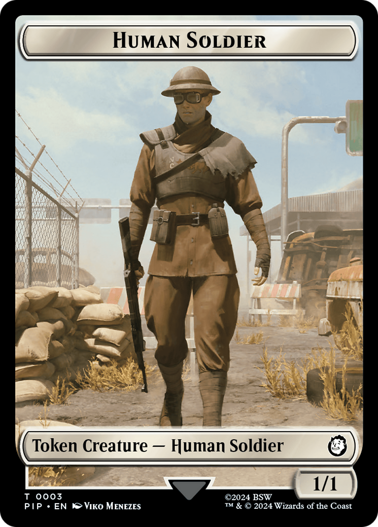 Trésor (0019) // Jeton double face de soldat humain [Jetons Fallout] 