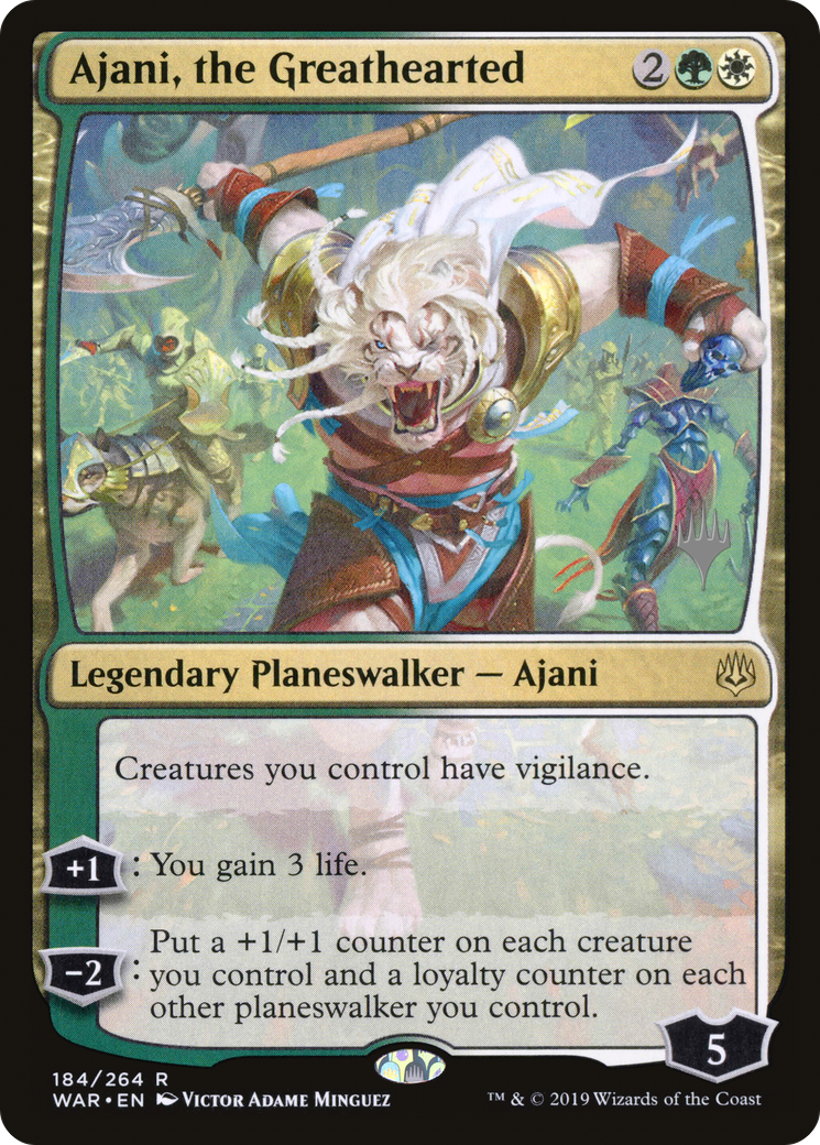 Ajani, le Grand Cœur (Pack Promo) [War of the Spark Promos] 