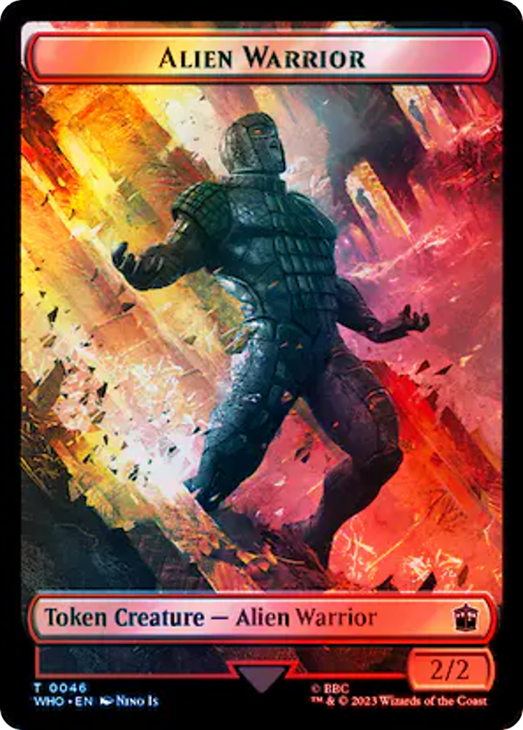 Dalek // Jeton double face Alien Warrior (Surge Foil) [Doctor Who Tokens] 