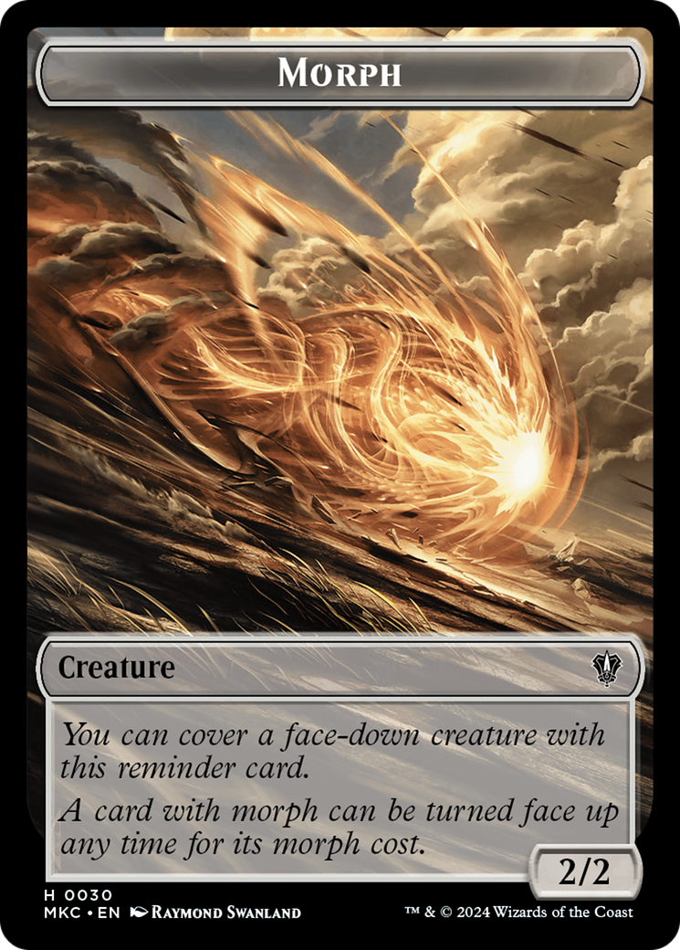 Serpent // Jeton double face Morph [Meurtres à Karlov Manor Commander Tokens] 