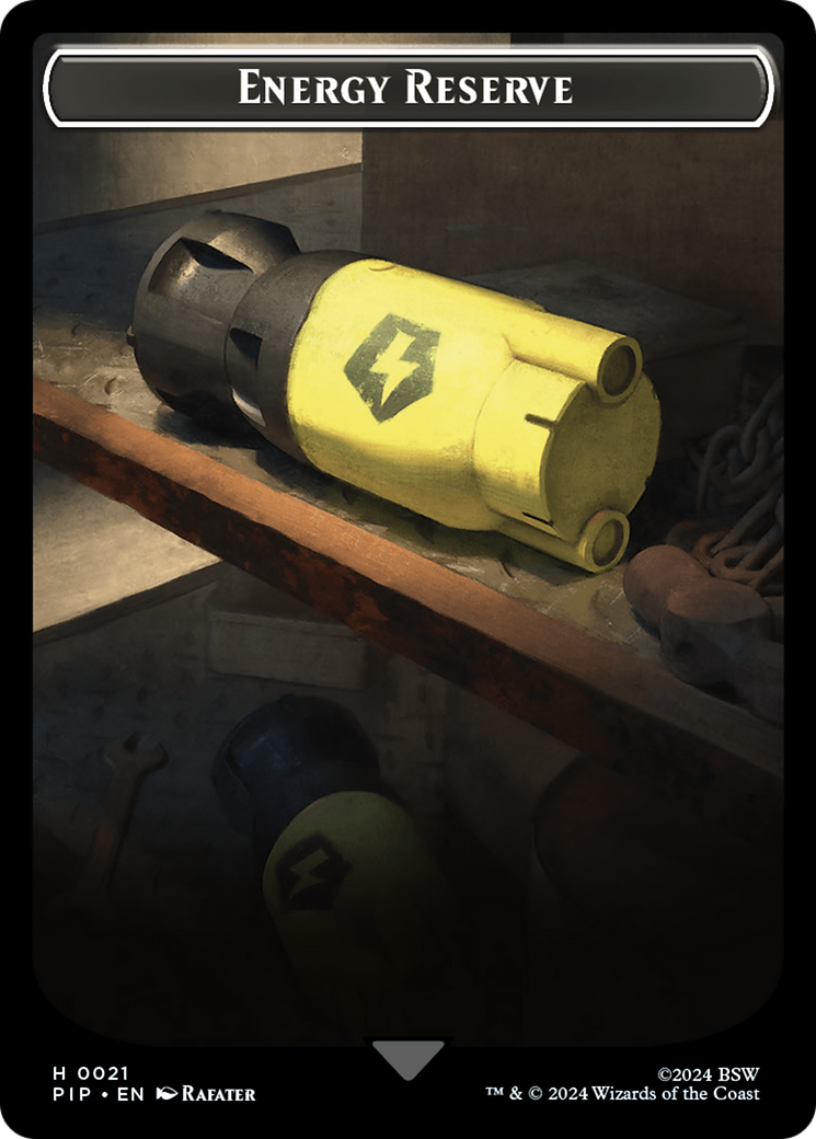 Réserve d'énergie // Jeton robot double face [Jetons Fallout] 