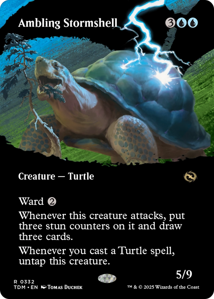 Ambling Stormshell (Borderless) (TDM-332) - Tarkir: Dragonstorm: (Showcase) (Borderless)