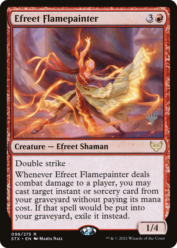 Efreet Flamepainter (Pack promotionnel) [Strixhaven : Promos de l'École des Mages] 