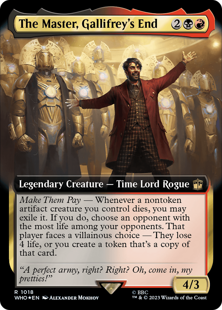 The Master, Gallifrey's End (WHO-1018) - Doctor Who: (Extended Art) Foil
