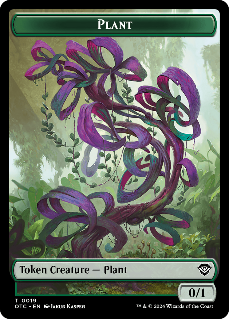 Plant Warrior // Jeton végétal double face [Jetons de commandant des hors-la-loi de Thunder Junction] 