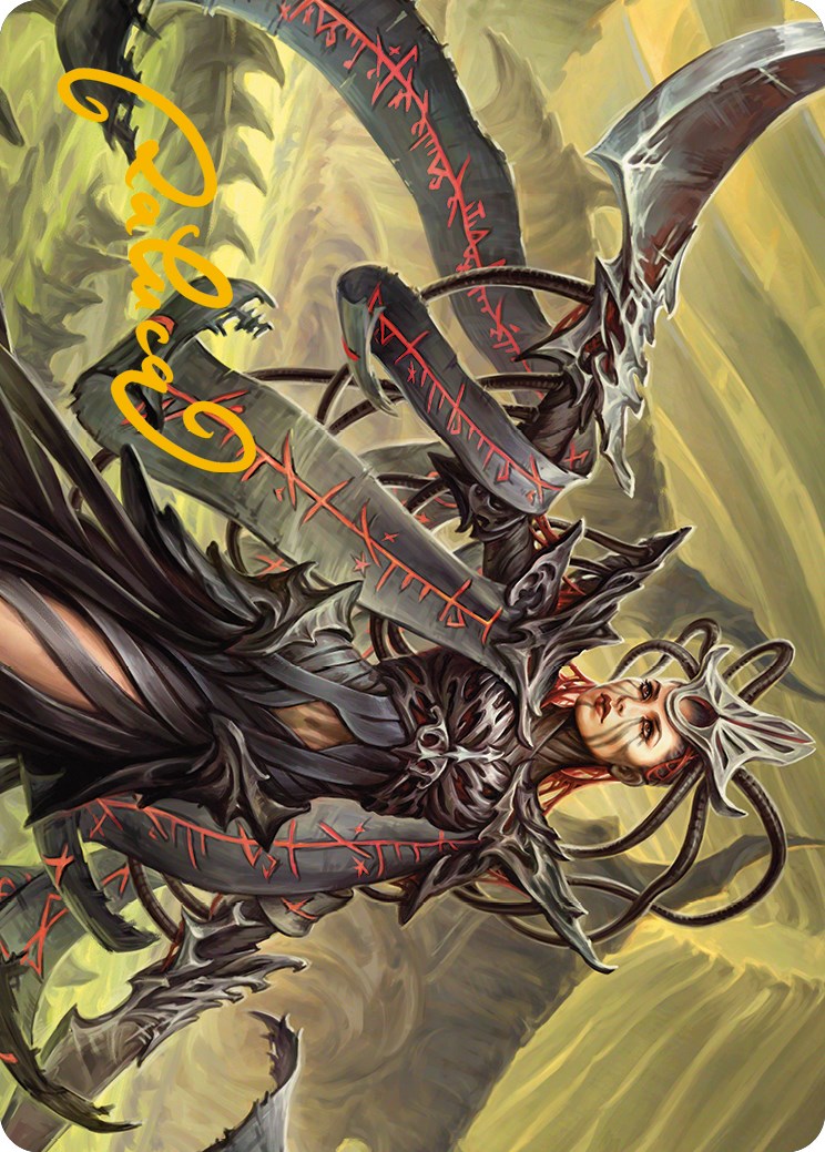 Carte d'art du porteur du testament (signature estampillée or) [Phyrexia : All Will Be One Art Series] 