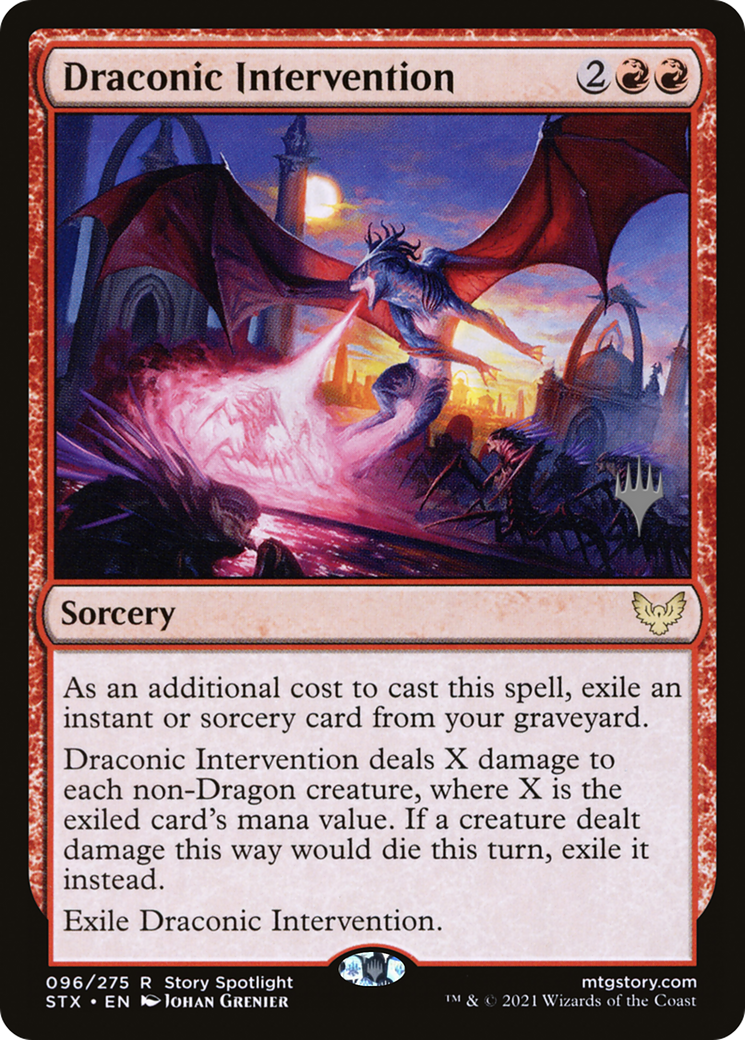 Intervention draconique (Pack promotionnel) [Strixhaven : Promos de l'École des mages] 