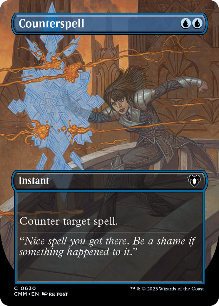 Counterspell (Borderless) (CMM-630) - Commander Masters (Borderless)