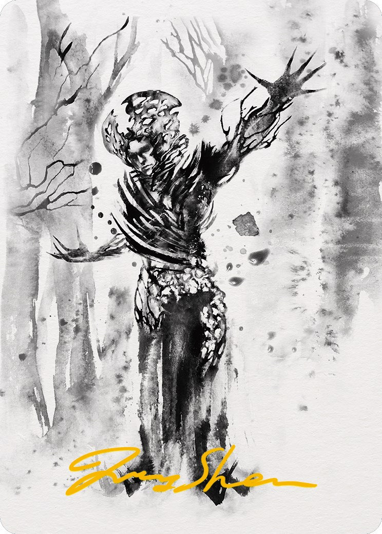 Carte d'art Rustvine Cultivator (signature estampillée or) [Phyrexia : All Will Be One Art Series] 