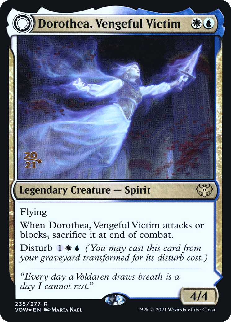 Dorothea, Vengeful Victim // Dorothea's Retribution (PRE-235S) - Innistrad: Crimson Vow Promos: (Double Faced Transform) Foil