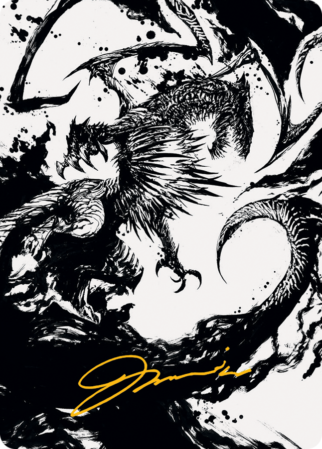 Skithiryx, la carte d'art Blight Dragon (signature estampillée or) [Marche de la série d'art Machine] 