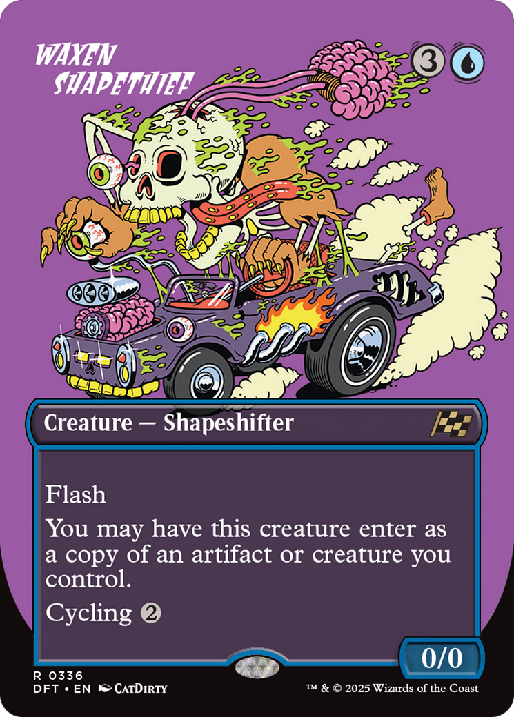 Waxen Shapethief (Borderless) (DFT-336) - Aetherdrift (Borderless) Foil