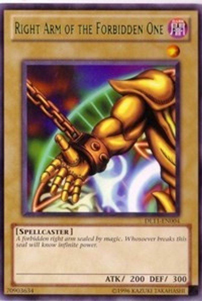 Right Arm of the Forbidden One (Green) (DL11-EN004) - Rare