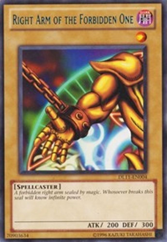Right Arm of the Forbidden One (Blue) (DL11-EN004) - Rare
