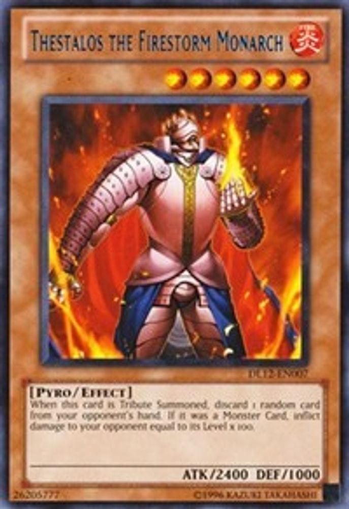 Thestalos le monarque de la tempête de feu (bleu) [DL12-EN007] Rare 