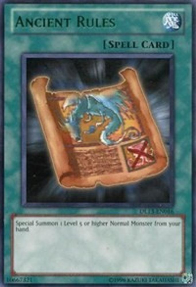 Ancient Rules (Green) (DL13-EN016) - Rare
