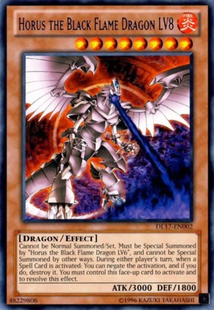 Horus the Black Flame Dragon LV8 (Purple) (DL17-EN002) - Rare