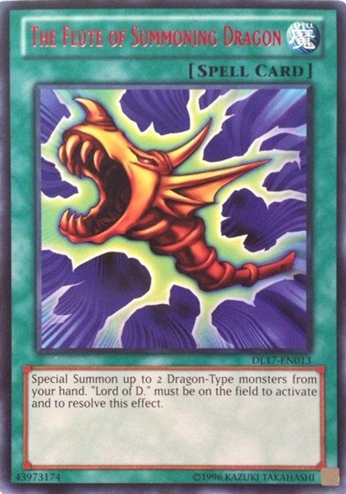 La Flûte d'Invocation du Dragon (Rouge) [DL17-EN013] Rare 