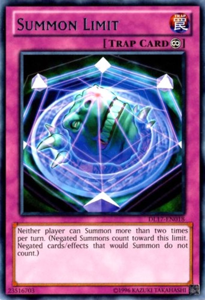 Summon Limit (Purple) (DL17-EN018) - Rare