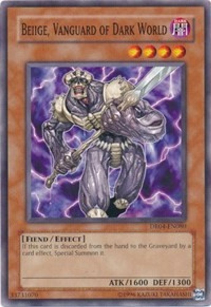 Beiige, Vanguard of Dark World (DR04-EN080) - Common