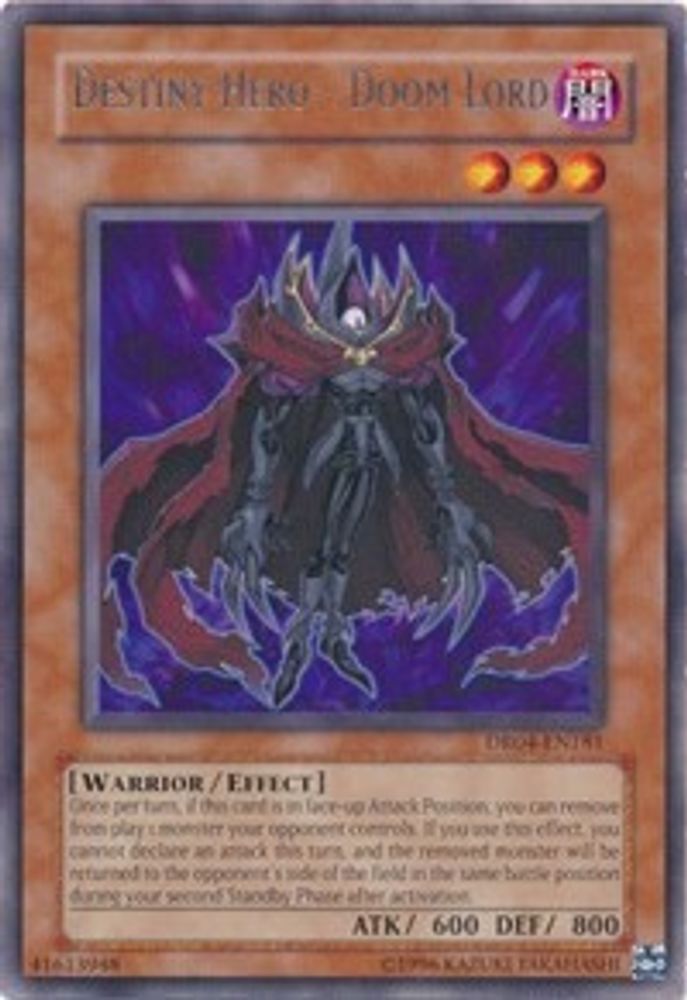 Destiny Hero - Doom Lord (DR04-EN181) - Rare