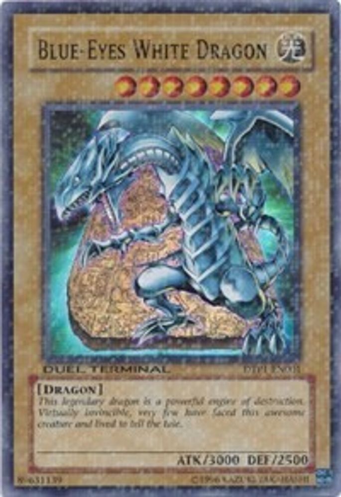 Blue-Eyes White Dragon (DTP1-EN001) - Duel Terminal Super Parallel Rare