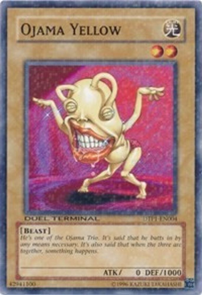 Ojama Yellow (DTP1-EN004) - Duel Terminal Normal Parallel Rare