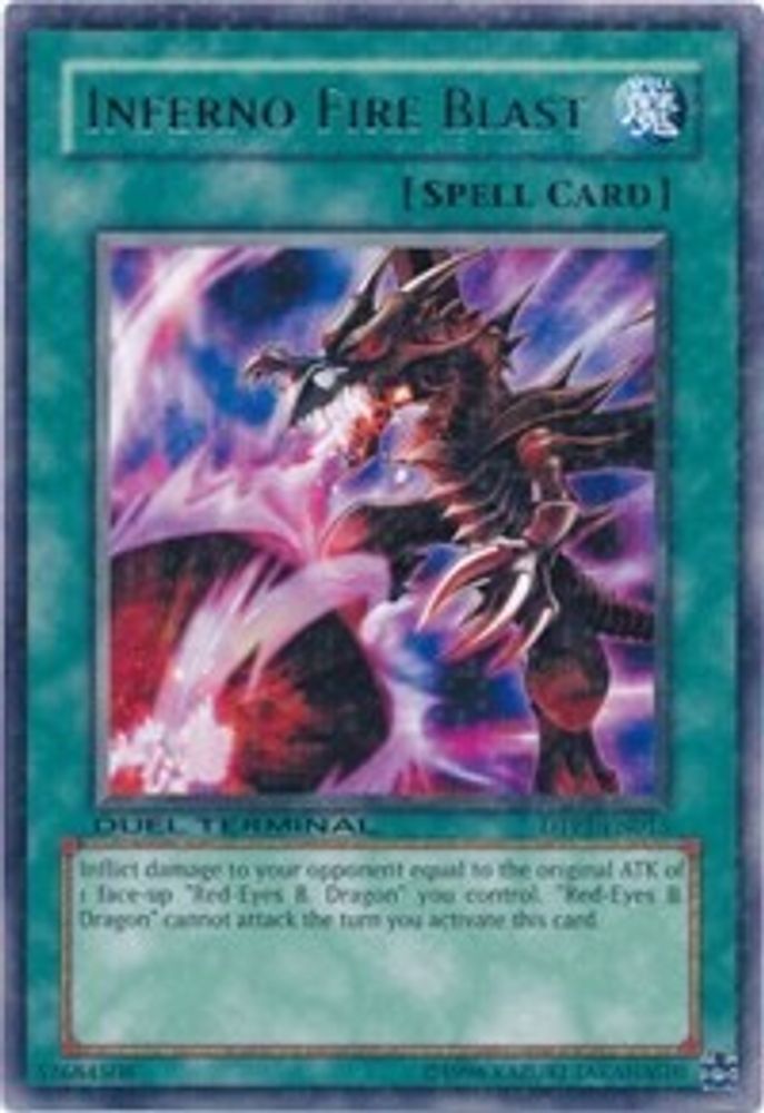 Inferno Fire Blast (DTP1-EN015) - Duel Terminal Rare Parallel Rare