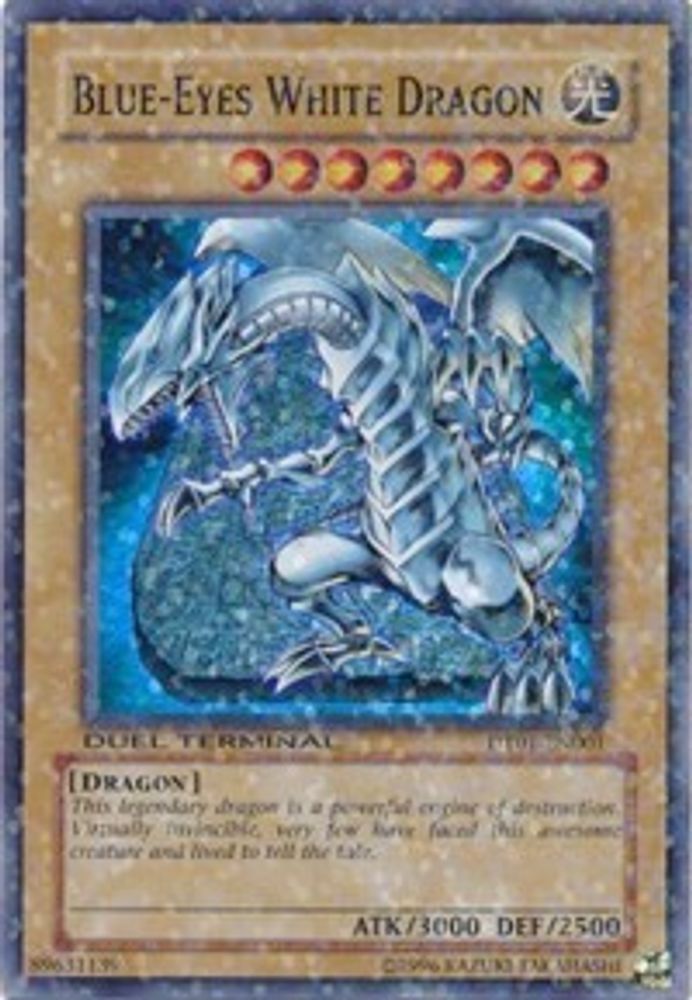 Blue-Eyes White Dragon (DT01-EN001) - Duel Terminal Super Parallel Rare