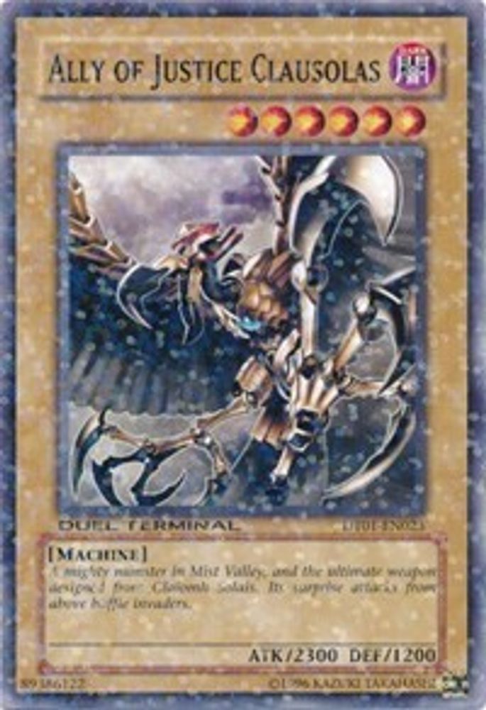 Ally of Justice Clausolas (DT01-EN023) - Duel Terminal Normal Parallel Rare