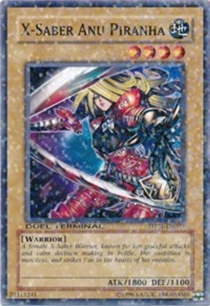 X-Saber Anu Piranha (DT01-EN073) - Duel Terminal Normal Parallel Rare