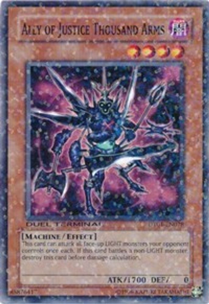 Ally of Justice Thousand Arms (DT01-EN078) - Duel Terminal Normal Parallel Rare
