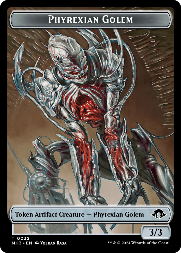 Servo // Jeton double face Phyrexian Golem [Modern Horizons 3 Tokens] 