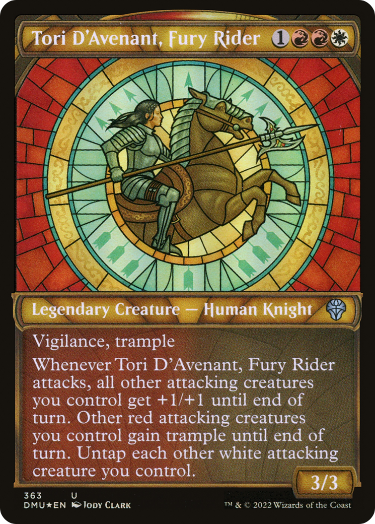 Tori D'Avenant, Fury Rider (Showcase Texturé) [Dominaria United] 