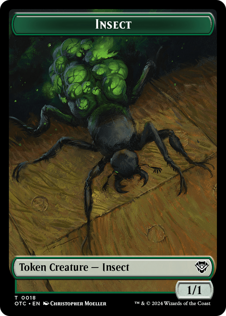 Insecte // Élémentaire (0017) Jeton double face [Jetons de commandant des hors-la-loi de Thunder Junction] 