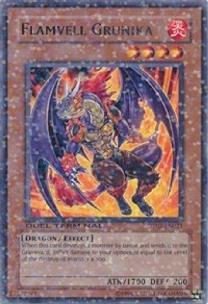 Flamvell Grunika (DT02-EN021) - Duel Terminal Rare Parallel Rare