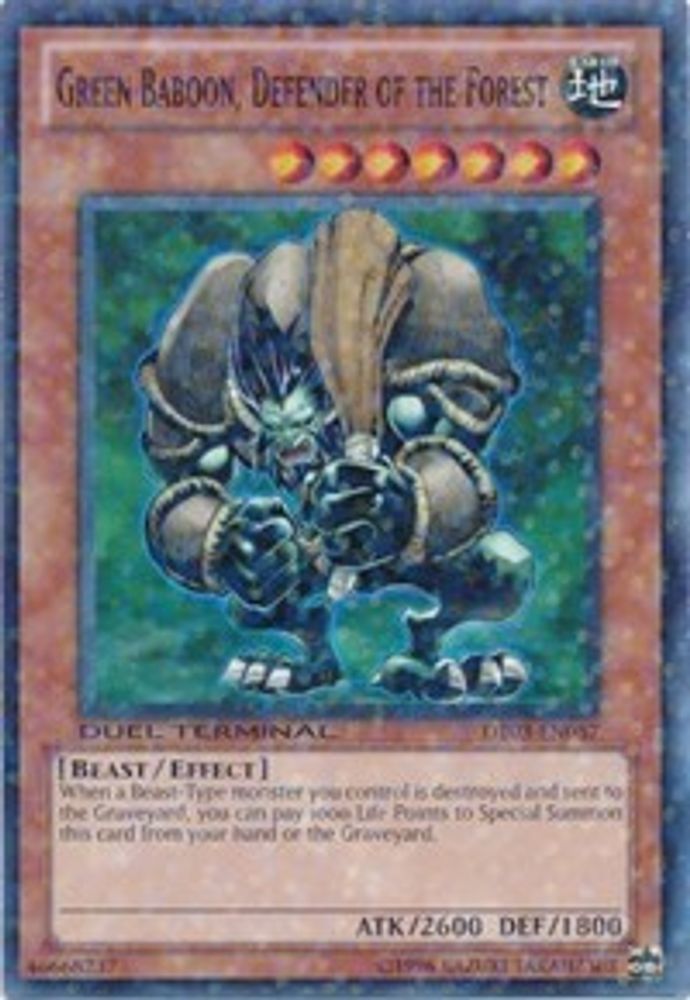 Green Baboon, Defender of the Forest (DT03-EN057) - Duel Terminal Normal Parallel Rare