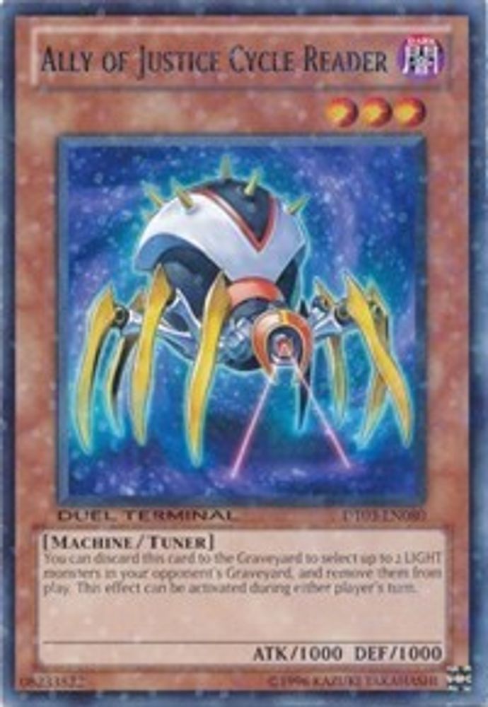 Ally of Justice Cycle Reader (DT03-EN080) - Duel Terminal Rare Parallel Rare