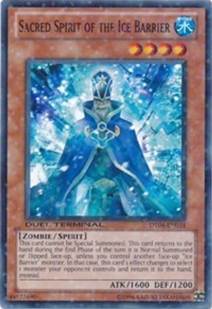 Sacred Spirit of the Ice Barrier (DT04-EN034) - Duel Terminal Normal Parallel Rare
