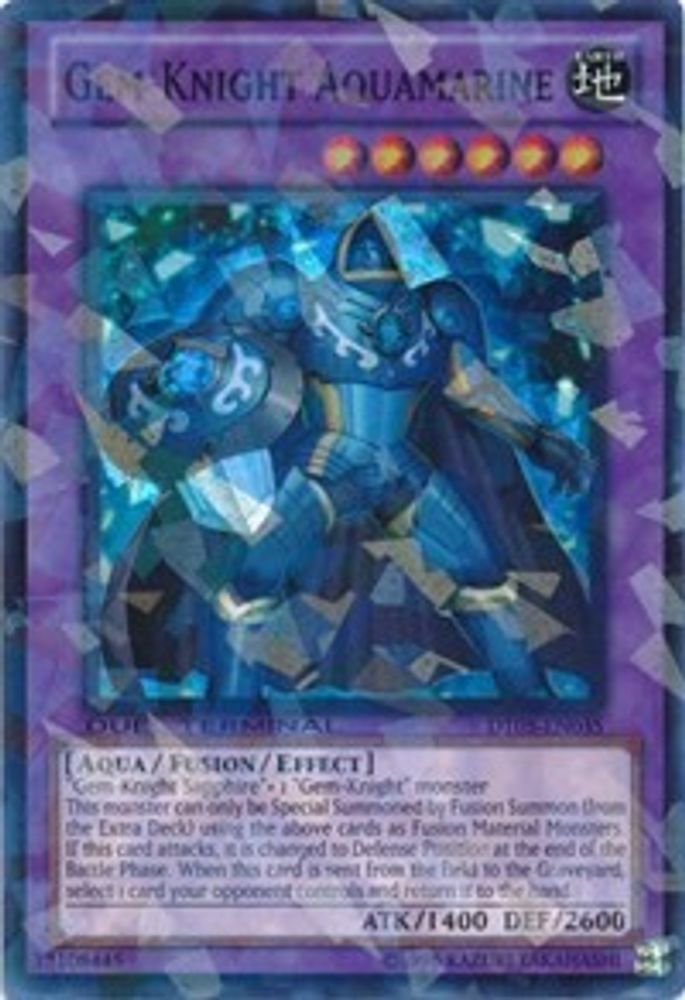 Gem-Knight Aquamarine (DT05-EN035) - Duel Terminal Super Parallel Rare