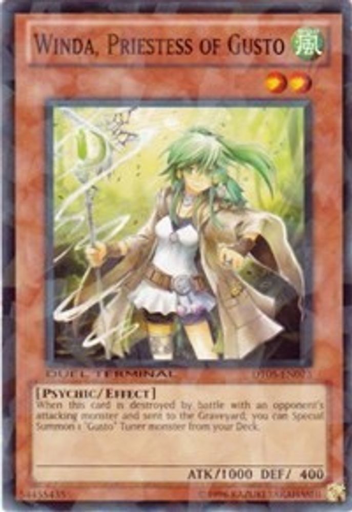 Winda, Priestess of Gusto (DT05-EN073) - Duel Terminal Normal Parallel Rare